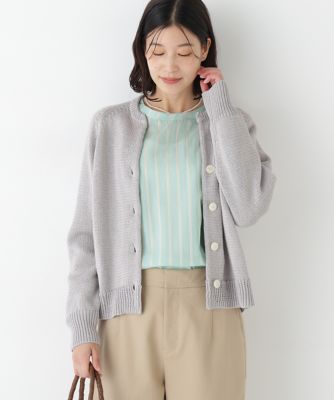 ＜human woman (Women)＞◆《ウォッシャブル》ギマコットンキーネックカーディガン（０７７６１７０２０５）