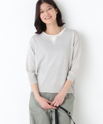 ＜human woman (Women)＞◆ペーパーヤーンクルーネックＰ／Ｏ（０７７６１７０４１０）