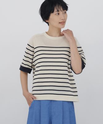 名品 ／ 洗える ／ 4カラー展開》ハイゲージギマ クルーネック
