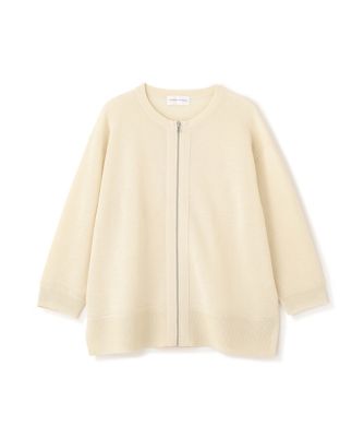 名品 ／ 洗える ／ 4カラー展開》ハイゲージギマ ジップアップクルー
