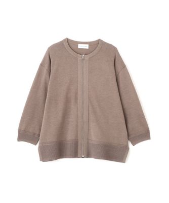 名品 ／ 洗える ／ 4カラー展開》ハイゲージギマ ジップアップクルー
