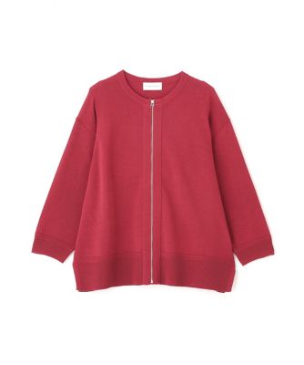 名品 ／ 洗える ／ 4カラー展開》ハイゲージギマ ジップアップクルー