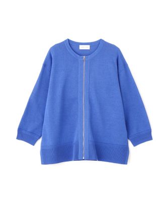 名品 ／ 洗える ／ 4カラー展開》ハイゲージギマ ジップアップクルー