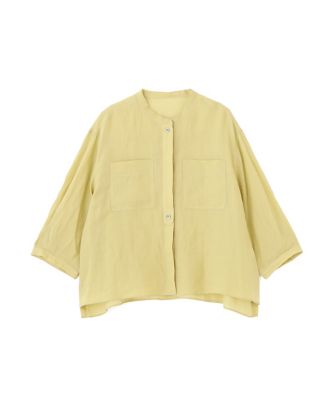 ◇≪名品 ／ 洗える ／ 4色展開！≫ラミーバンドカラーシャツブラウス