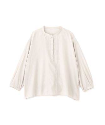 ◇コットンシルクローンピンタックブラウス（0776210821