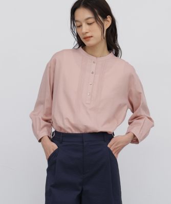 ◇コットンシルクローンピンタックブラウス（0776210821