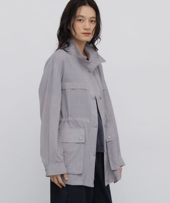 ポリエステルストレッチノーカラー コート | TO BE CHIC (Women 