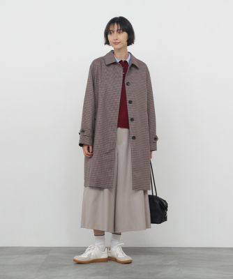 ◇TCギャバガンクラブチェックステンカラーコート