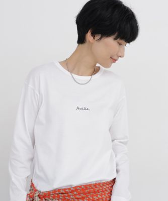 ◇ロゴプリント ロンT（0776260930） | human woman (Women