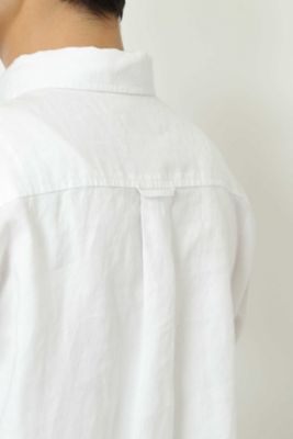 ◆ボタンダウン麻シャツ（０７７８１１０４００）