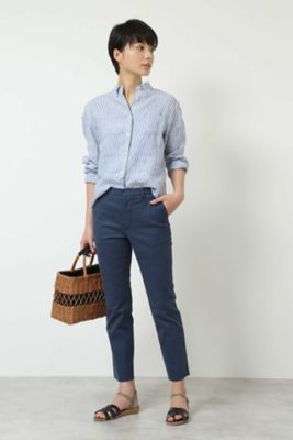 ◆ボタンダウン麻シャツ（０７７８１１０４０６）