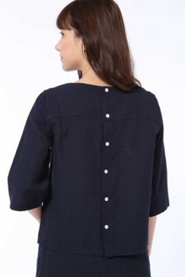 ≪Ｊａｐａｎ　ｃｏｕｔｕｒｅ≫　胸ポケット付きクルーネック（０７７８１１０４０９）