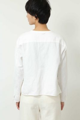 ≪Ｊａｐａｎ　ｃｏｕｔｕｒｅ≫コットンパイルクロスブラウス（０７７８１１０４１１）