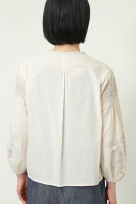 インドクロスステッチ刺繍ブラウス（０７７８１１０５０１）