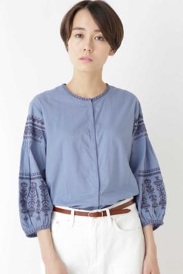 インドクロスステッチ刺繍ブラウス（０７７８１１０５０１）
