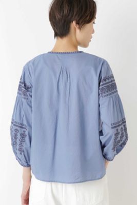 インドクロスステッチ刺繍ブラウス（０７７８１１０５０１）
