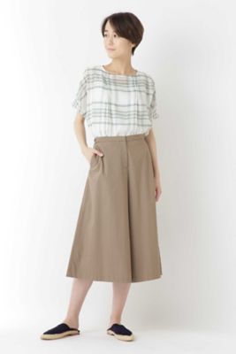 シルク混シアーチェックブラウス（０７７８１１０５０４）