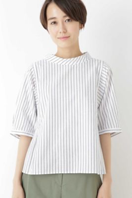＜human woman (Women)＞ストライプブラウス（０７７８１１０５１５）