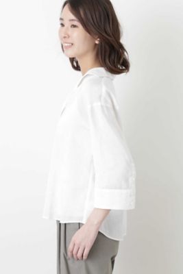 麻ポリエステル比翼シャツ（０７７８１１０６０５）