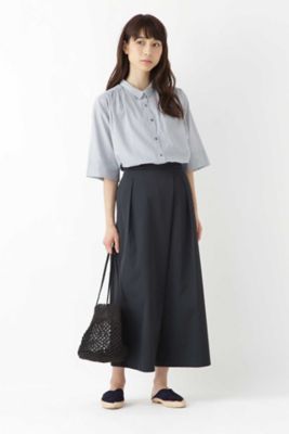 ［洗える］綿麻フレアスリーブブラウス（０７７８１１０６０６）