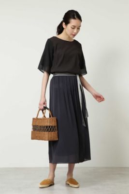 楊柳ラップロングスカート（０７７８１２０５０５）