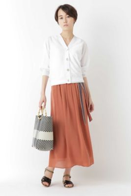 楊柳ラップロングスカート（０７７８１２０５０７）