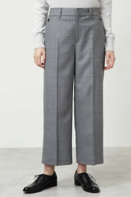 ＜human woman (Women)＞梳毛チェック９分丈ワイドパンツ◆（０７７８１３０２０３）
