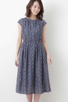 ［洗える］綿シルクインドプリントワンピース（０７７８１４０６００）