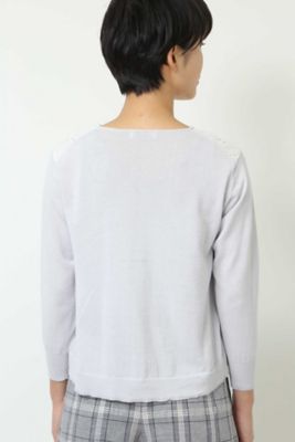◆レースコンビ羽織りニット（０７７８１７０４０２）