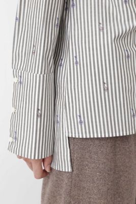 ストライプジャガードロングシャツ（０７７８２１０００１）