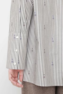 ストライプジャガードロングシャツ（０７７８２１０００１）