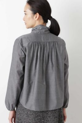 ≪Ｊａｐａｎ　ｃｏｕｔｕｒｅ≫キュプラコットンリボンタイブラウス（０７７８２１００１１）