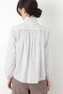 ≪Ｊａｐａｎ　ｃｏｕｔｕｒｅ≫キュプラコットンリボンタイブラウス（０７７８２１００１１）