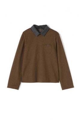 ≪Ｊａｐａｎ　ｃｏｕｔｕｒｅ≫ウールジャージー衿取り外しブラウス（０７７８２１０１０４）