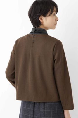 ≪Ｊａｐａｎ　ｃｏｕｔｕｒｅ≫ウールジャージー衿取り外しブラウス（０７７８２１０１０４）