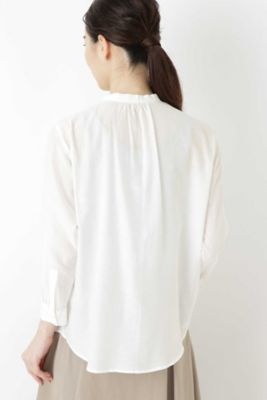 コットンシルクローンタックブラウス（０７７８２１０８００）