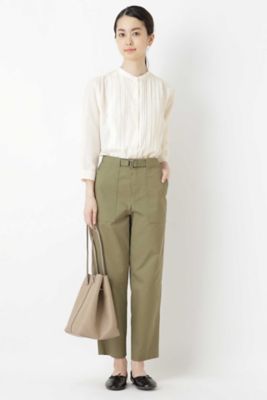 コットンシルクローンタックブラウス（０７７８２１０８００）