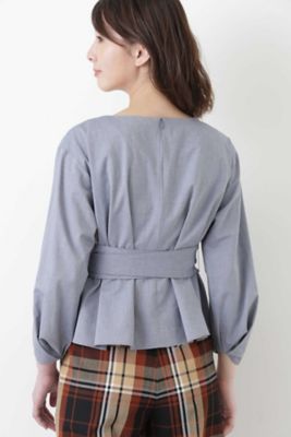 ◆コットンメランジツイルブラウス（０７７８２１０８０５）