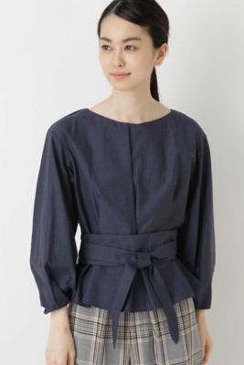 ◆コットンメランジツイルブラウス（０７７８２１０８０５）