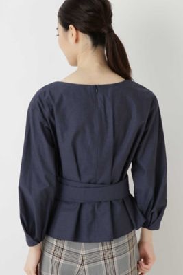 ◆コットンメランジツイルブラウス（０７７８２１０８０５）