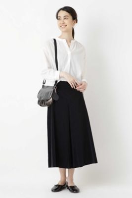 コットンシフォンスタンドカラーブラウス（０７７８２１０８０８）