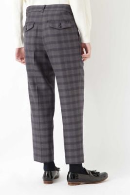 ◆ウール細見テーパードパンツ（０７７８２３０９０２）