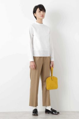 ◇シルクウール細見テーパードパンツ（0778230903
