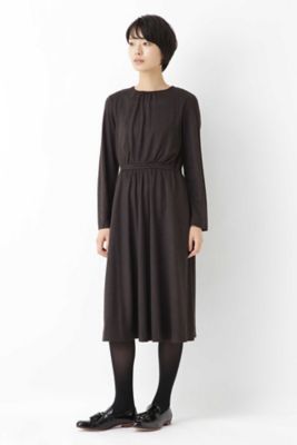 ◆ウールジャージーギャザーワンピース（０７７８２４０１００）