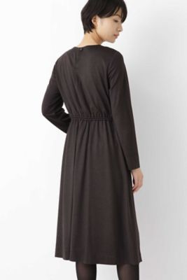 ◆ウールジャージーギャザーワンピース（０７７８２４０１００）
