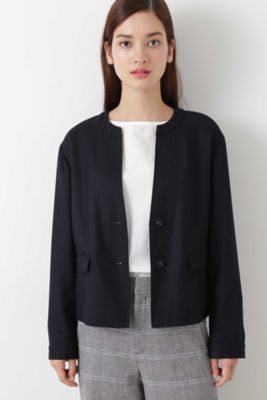 ハイカウントフラノノーカラーブルゾン（０７７８２５０９０２）