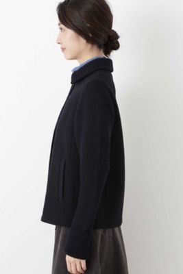 メルトン×ニットブルゾン（０７７８２５５００３）
