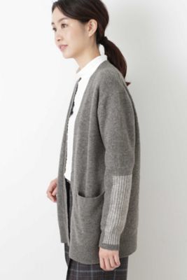 カラーブロッキングロングカーディガン（０７７８２７００１０）