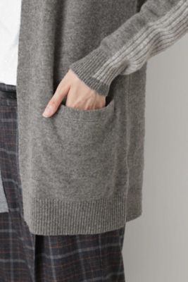 カラーブロッキングロングカーディガン（０７７８２７００１０）