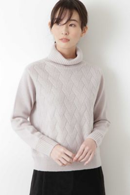 ＜human woman (Women)＞柄編みタートルニット（０７７８２７０２０７）